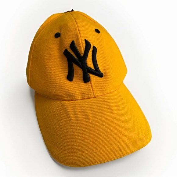 New York Yankees Baseball Yellow Unisex Adjustable Cap Embroidered Logo - Picture 1 of 7